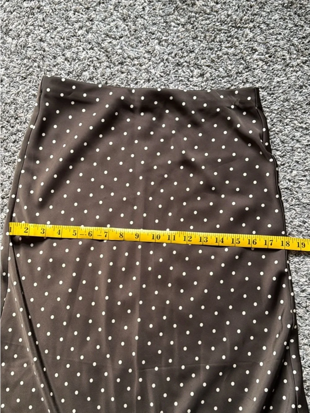 Zara Black Polka Dot Satin Maxi Skirt - Picture 7 of 9